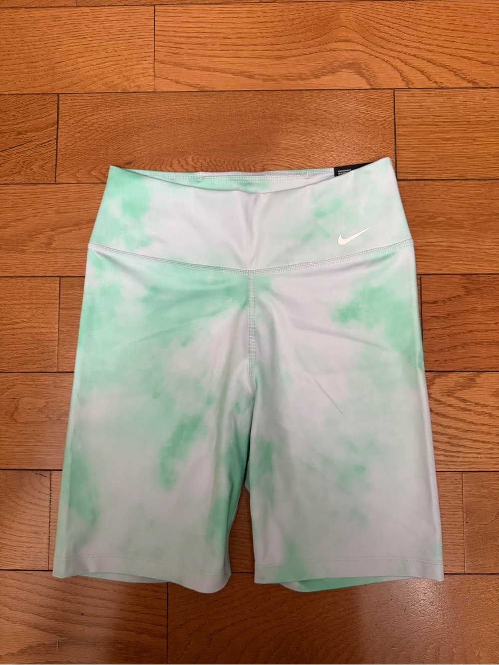 Nike Mint Green Tie-Dye Bike Shorts
